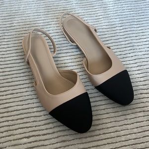New - low sling back flats